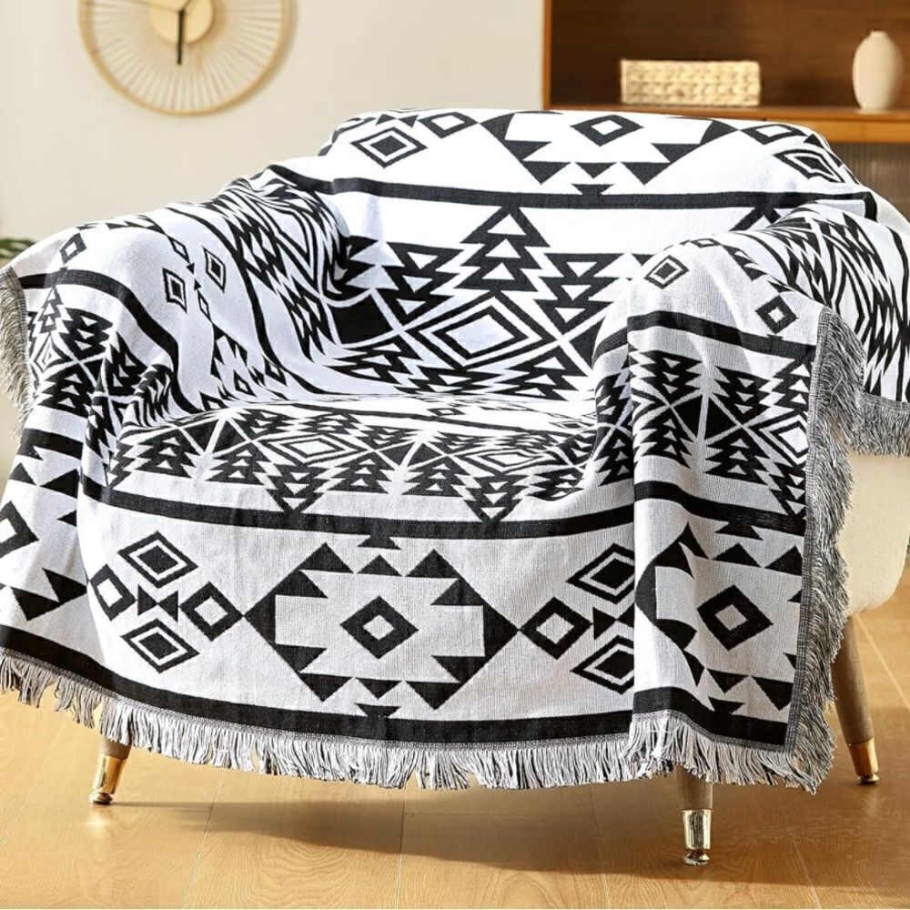 Western Boho Couch Throw Blanket